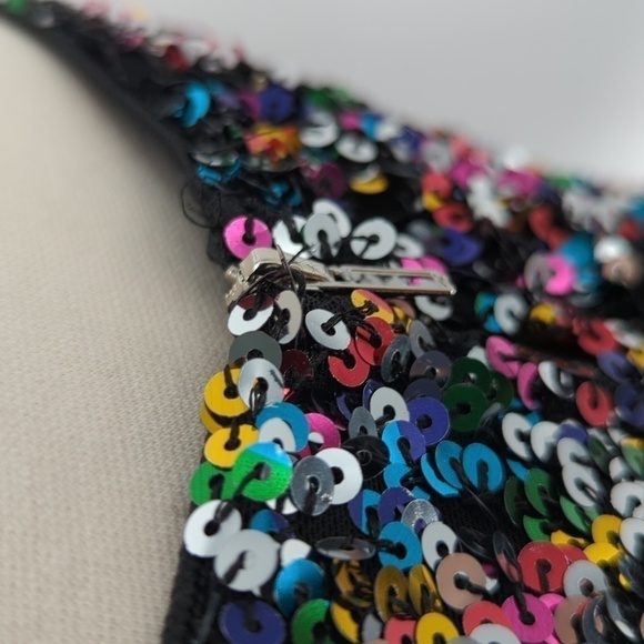 NEW Love and Lemonade Sequin One Shoulder Dress Black 2XL party nye holiday - Picture 4 of 6